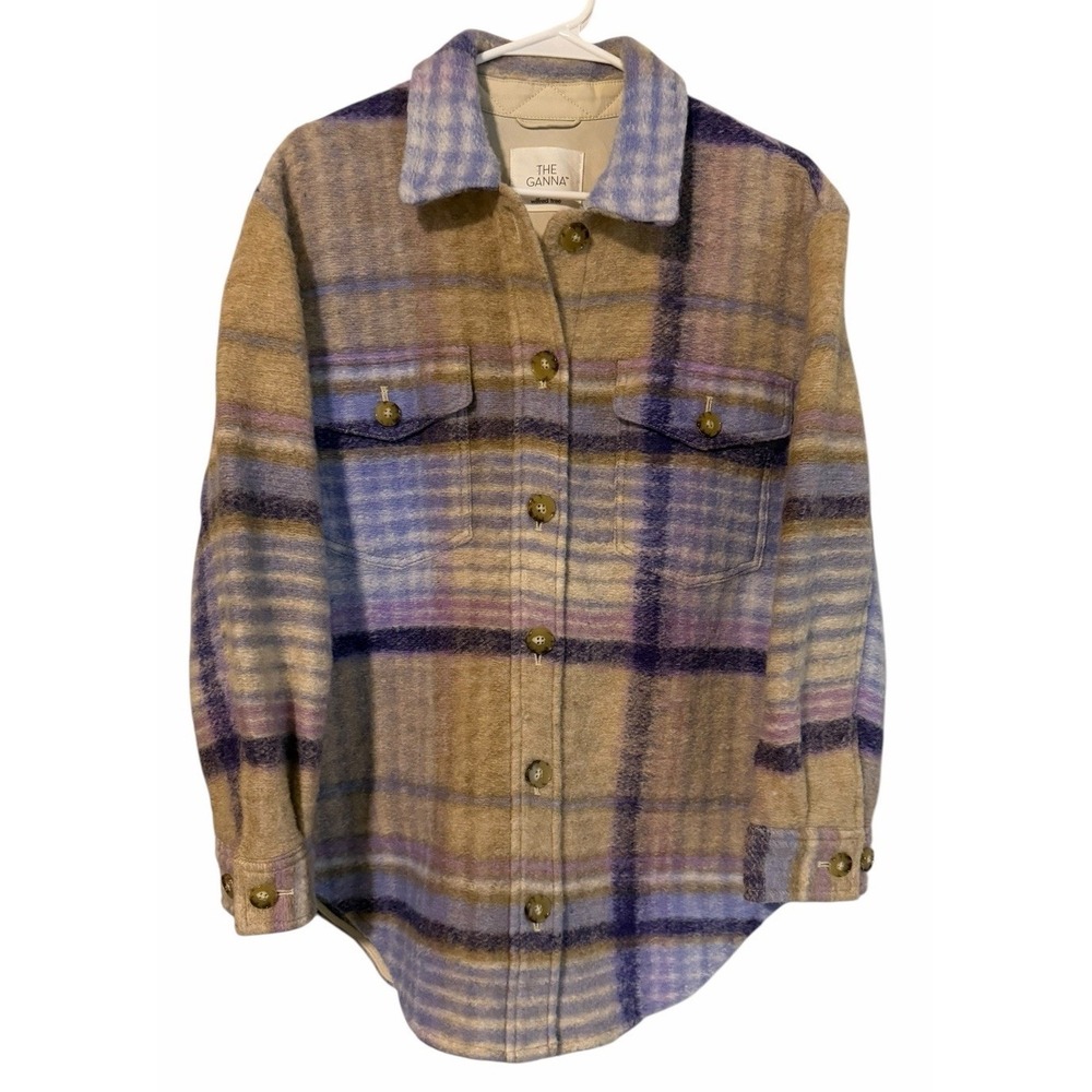 Wilfred Free Aritzia The Ganna Shirt Jacket Elaine Violet Purple Women's Size M